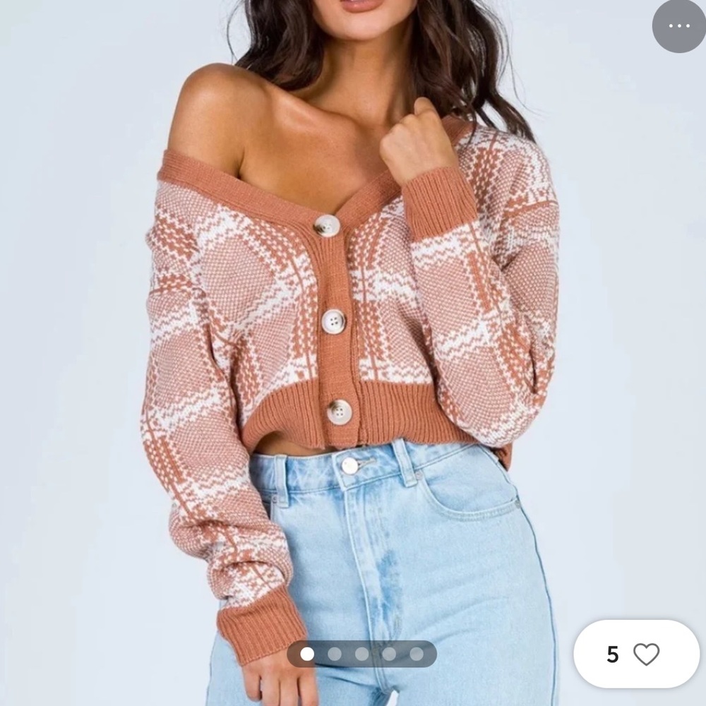 NWT * Pricess Polly Pink Zaynah Cropped Cardigan Size XS/S